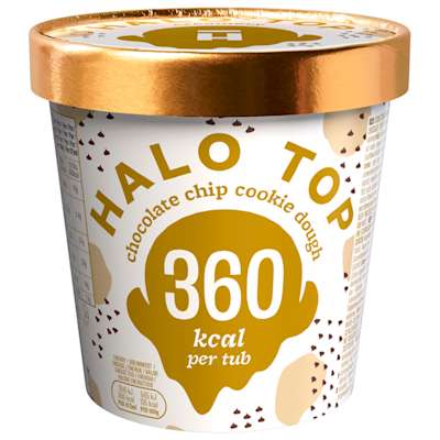 Halo Top Chocolate Chip Cookie Dough Low Calorie Ice Cream 473ml Halo Top Chocolate Chip Cookie Dough Low Calorie Ice Cream 473ml