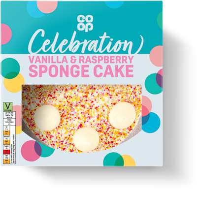 Co-op Celebration Vanilla & Raspberry Sponge Cake Co-op Celebration Vanilla & Raspberry Sponge Cake