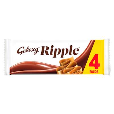 Galaxy Ripple Chocolate Bars 4 Pack 132g Galaxy Ripple Chocolate Bars 4 Pack 132g