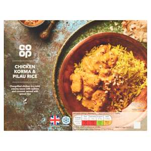 Co-op Chicken Korma And Rice 400g Co-op Chicken Korma And Rice 400g