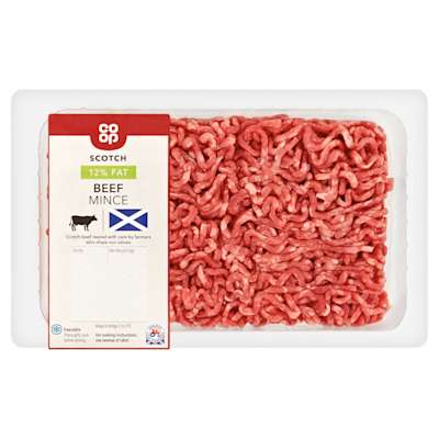 Co-op Scottish Beef Mince 12% Fat 450g Co-op Scottish Beef Mince 12% Fat 450g