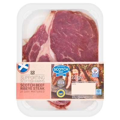 Co-op Scottish Ribeye Steak 227g Co-op Scottish Ribeye Steak 227g