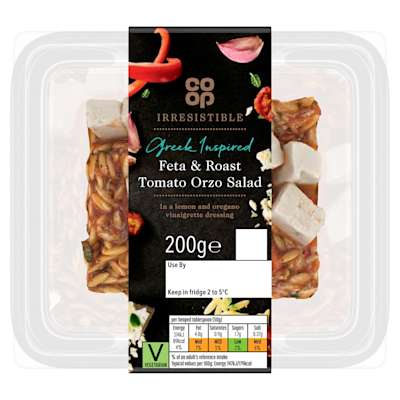 Co-op Irresistible Feta & Roast Tomato Orzo Salad 200g Co-op Irresistible Feta & Roast Tomato Orzo Salad 200g