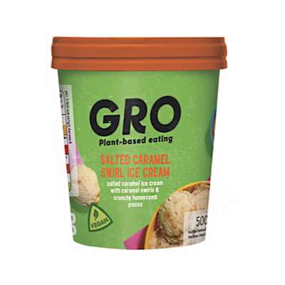 GRO Salted Caramel Swirl Ice Cream 500ml GRO Salted Caramel Swirl Ice Cream 500ml