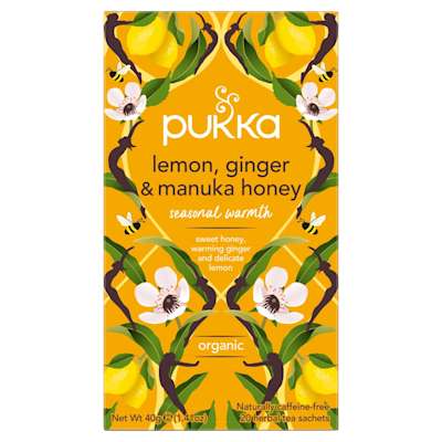 Pukka Lemon Ginger and Manuka Honey Teabags 20s 82.5g Pukka Lemon Ginger and Manuka Honey Teabags 20s 82.5g