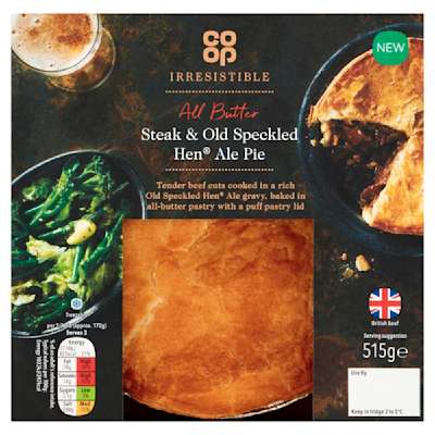 Co-op Irresistible Steak & Ale Pie 515g Co-op Irresistible Steak & Ale Pie 515g