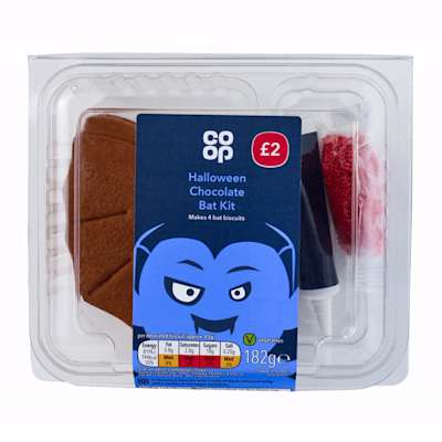 Co-op Halloween Chocolate Bat Kit 182g Co-op Halloween Chocolate Bat Kit 182g