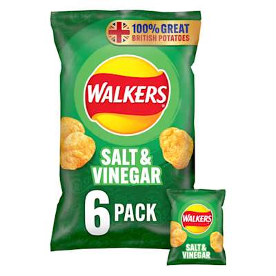 Walkers Salt and Vinegar 6pk Walkers Salt and Vinegar 6pk