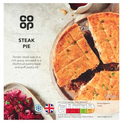 Co-op Steak & Gravy Pie 500g Co-op Steak & Gravy Pie 500g