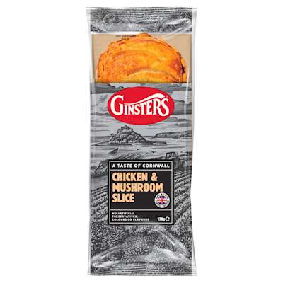 Ginsters Deep Fill Chicken and Mushroom Slice 170g Ginsters Deep Fill Chicken and Mushroom Slice 170g
