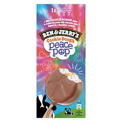 Ben & Jerry's Peace Pop 3 Pack 240ml Ben & Jerry's Peace Pop 3 Pack 240ml