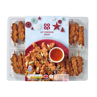Co-op Chilled Christmas Chicken Satay 192g Co-op Chilled Christmas Chicken Satay 192g