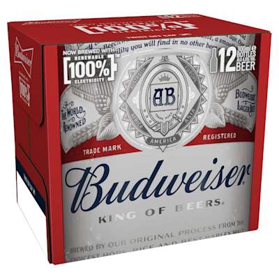 Budweiser Lager Beer Bottles 12x300ml Budweiser Lager Beer Bottles 12x300ml