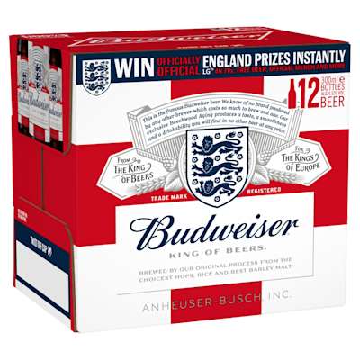 Budweiser Lager Beer Bottles 12x300ml Budweiser Lager Beer Bottles 12x300ml