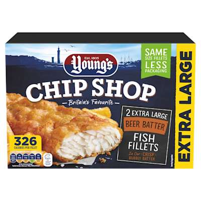 Youngs Chip Shop 2xl Fish Fillets 300g Youngs Chip Shop 2xl Fish Fillets 300g