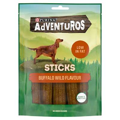 ADVENTUROS Sticks Buffalo Dog Treats 120g ADVENTUROS Sticks Buffalo Dog Treats 120g