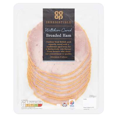 Co-op Irresistible Breaded Wiltshire Ham 200g Co-op Irresistible Breaded Wiltshire Ham 200g