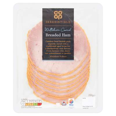 Co-op Irresistible Breaded Wiltshire Ham 200g Co-op Irresistible Breaded Wiltshire Ham 200g