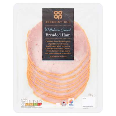 Co-op Irresistible Breaded Wiltshire Ham 200g Co-op Irresistible Breaded Wiltshire Ham 200g