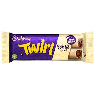 Cadbury Twirl White Dipped 43g Cadbury Twirl White Dipped 43g