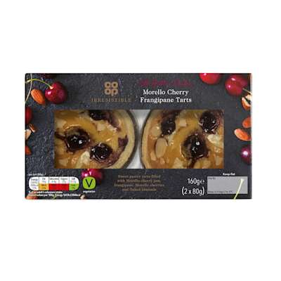 Co-op Irresistible Morello Cherry Tarts 2x80g Co-op Irresistible Morello Cherry Tarts 2x80g