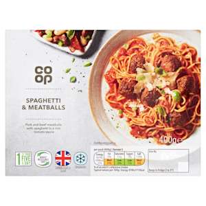 Co-op Spaghetti & Meatballs 400g Co-op Spaghetti & Meatballs 400g