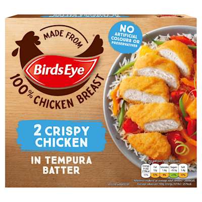 Birds Eye 2 Crispy Chicken in Tempura Batter 170g Birds Eye 2 Crispy Chicken in Tempura Batter 170g