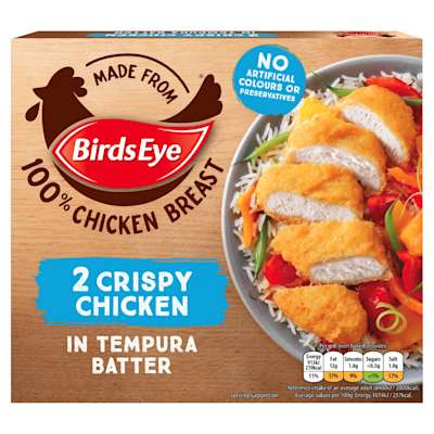 Birds Eye 2 Crispy Chicken in Tempura Batter 170g Birds Eye 2 Crispy Chicken in Tempura Batter 170g