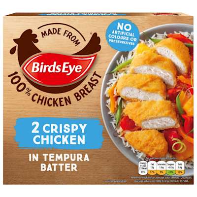 Birds Eye 2 Crispy Chicken in Tempura Batter 170g Birds Eye 2 Crispy Chicken in Tempura Batter 170g