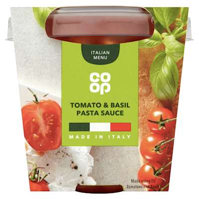 Co-op Fresh Tomato & Basil Pasta Sauce 300g Co-op Fresh Tomato & Basil Pasta Sauce 300g