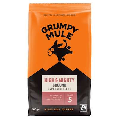 Grumpy Mule High & Mighty Espresso Blend Ground Coffee 200 Grumpy Mule High & Mighty Espresso Blend Ground Coffee 200