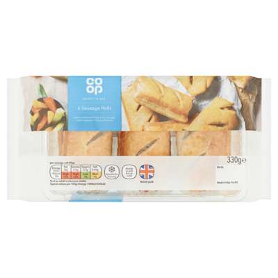 Co-op 6 Sausage Rolls 330g Co-op 6 Sausage Rolls 330g
