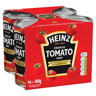 Heinz Classic Cream Of Tomato Soup 4x400g Heinz Classic Cream Of Tomato Soup 4x400g