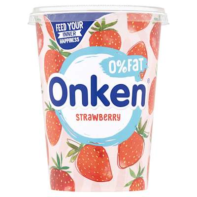 Onken Biopot Fat Free Strawberry Yogurt 450g Onken Biopot Fat Free Strawberry Yogurt 450g
