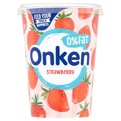 Onken Biopot Fat Free Strawberry Yogurt 450g Onken Biopot Fat Free Strawberry Yogurt 450g