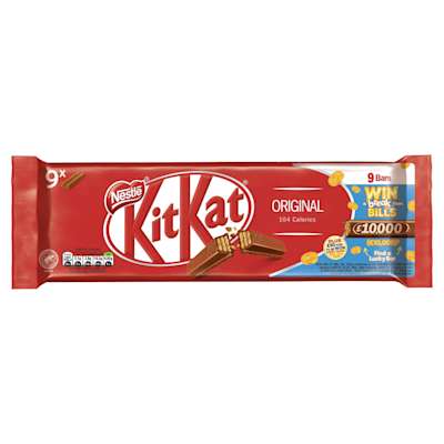 Nestlé Kit Kat Milk 2 Fingers 9 Pack 186.3g Nestlé Kit Kat Milk 2 Fingers 9 Pack 186.3g