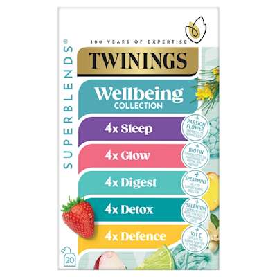 Twinings Superblends Wellbeing Collection 20 Tea Bags 37g Twinings Superblends Wellbeing Collection 20 Tea Bags 37g