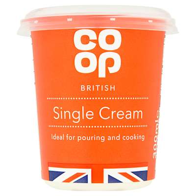 Co-op Fresh Single Cream 300ml Co-op Fresh Single Cream 300ml