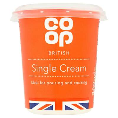 Co-op British Single Cream 300ml Co-op British Single Cream 300ml