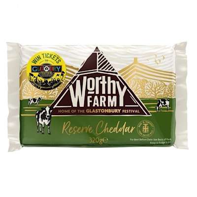 Worthy Farm Reserve Cheddar Cheese 320g Worthy Farm Reserve Cheddar Cheese 320g