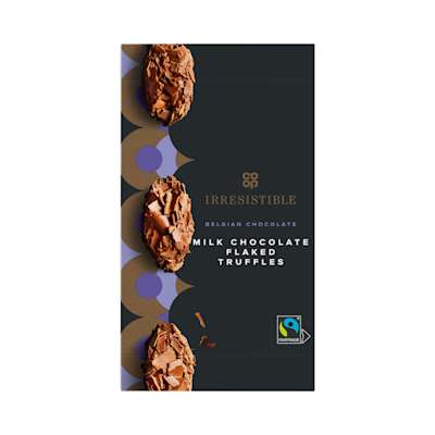 Co-op Irresistible Belgian Chocolate Flaked Truffles Co-op Irresistible Belgian Chocolate Flaked Truffles