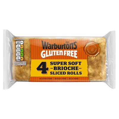 Warburtons Gluten Free Brioche Rolls 4pk Warburtons Gluten Free Brioche Rolls 4pk
