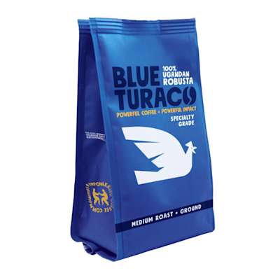 Blue Turacao Coffee Ugandan Robusta Coffee Ground 227g Blue Turacao Coffee Ugandan Robusta Coffee Ground 227g