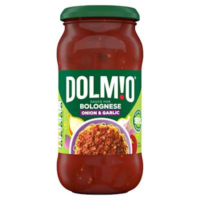 Dolmio Bolognese Onion and Garlic Pasta Sauce 450g Dolmio Bolognese Onion and Garlic Pasta Sauce 450g