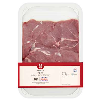 Co-op British Beef Braising Steak 375g Co-op British Beef Braising Steak 375g