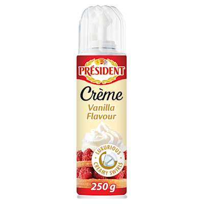 President Creme UHT Aerosol Cream 250g President Creme UHT Aerosol Cream 250g