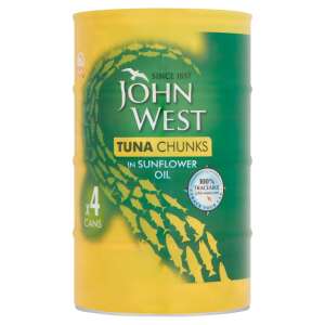 John West Tuna Chunks Sunflower Oil 4 x 145g