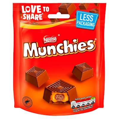 Nestlé Munchies Milk Chocolate & Caramel Sharing Bag 104g Nestlé Munchies Milk Chocolate & Caramel Sharing Bag 104g