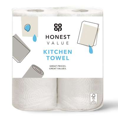 Co-op Honest Value Kitchen Towel 2 Pack Co-op Honest Value Kitchen Towel 2 Pack