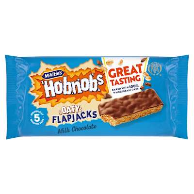 McVitie's Hobnobs Oaty Flapjacks Milk Chocolate Multipack 5 x 26.4g McVitie's Hobnobs Oaty Flapjacks Milk Chocolate Multipack 5 x 26.4g